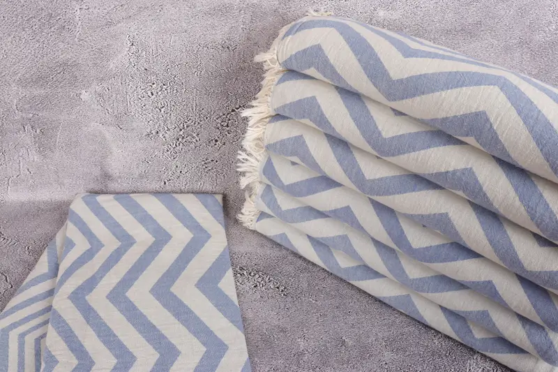 Turkish bath towel, Thin towel, Best Wedding Gift, Lightweight Turkish towel, Home Gift, 70x40 Cotton Zigzag Design Towel, Girls Weekend Favors - 2