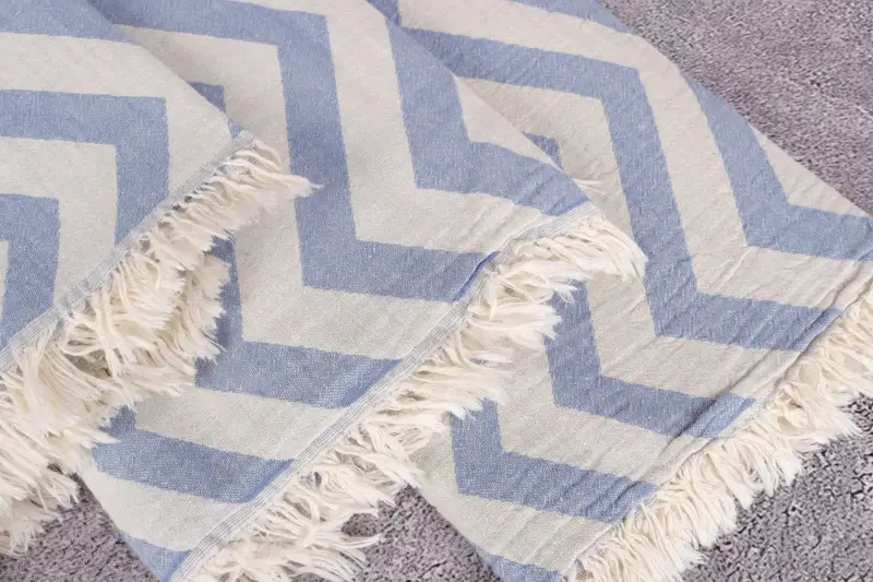 Turkish bath towel, Thin towel, Best Wedding Gift, Lightweight Turkish towel, Home Gift, 70x40 Cotton Zigzag Design Towel, Girls Weekend Favors - 5