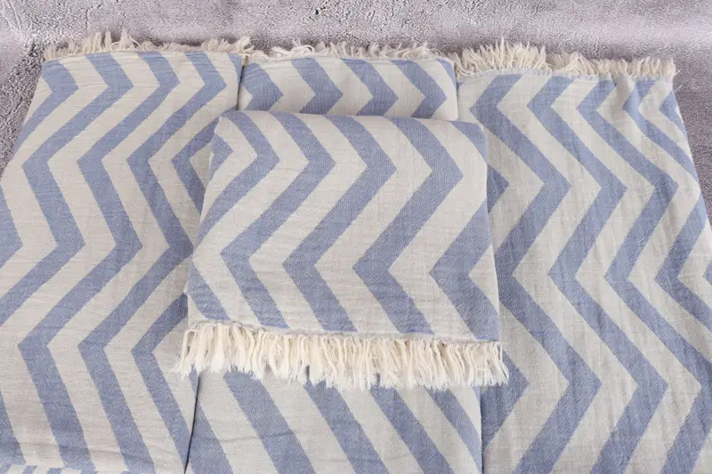 Turkish bath towel, Thin towel, Best Wedding Gift, Lightweight Turkish towel, Home Gift, 70x40 Cotton Zigzag Design Towel, Girls Weekend Favors - 4