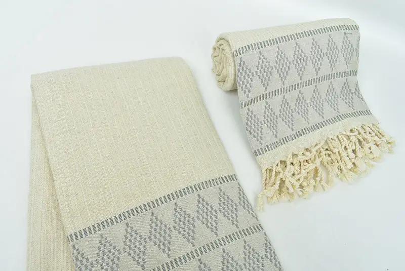 Travel towel, Bridal Shower Favors, Custom Wedding Towel, Organic Cotton Towel, 70x36 Linen Kilim Design Towel, Bride Gift, Bachelorette Party Gifts - 7