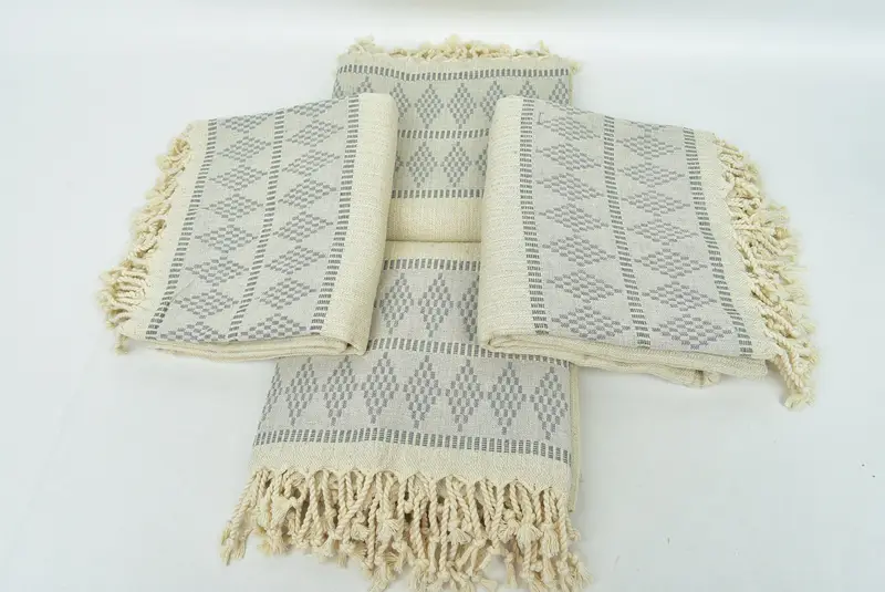 Travel towel, Bridal Shower Favors, Custom Wedding Towel, Organic Cotton Towel, 70x36 Linen Kilim Design Towel, Bride Gift, Bachelorette Party Gifts - 6