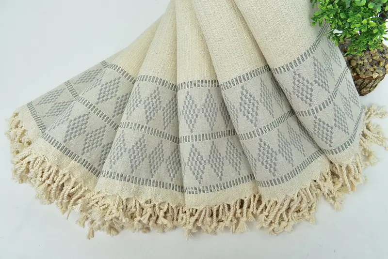 Travel towel, Bridal Shower Favors, Custom Wedding Towel, Organic Cotton Towel, 70x36 Linen Kilim Design Towel, Bride Gift, Bachelorette Party Gifts - 4