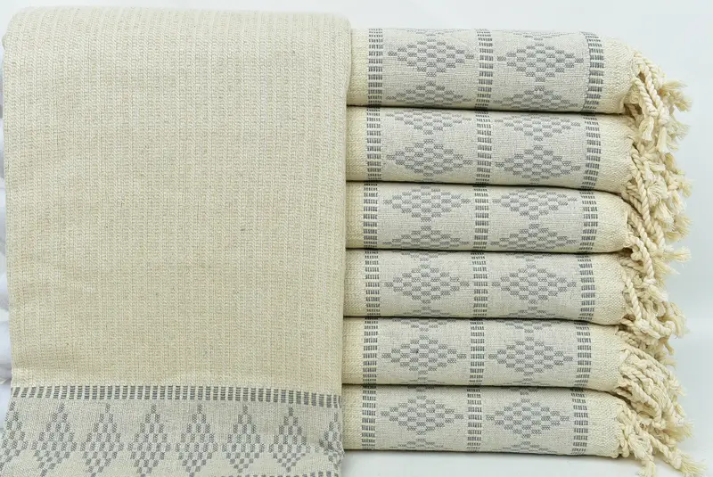 Travel towel, Bridal Shower Favors, Custom Wedding Towel, Organic Cotton Towel, 70x36 Linen Kilim Design Towel, Bride Gift, Bachelorette Party Gifts - 1