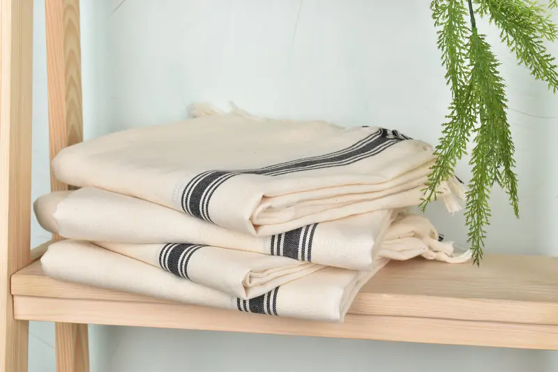 Housewarming Gift, Yoga Towel, Scarf Towel, Organic Cotton Towel, Family Gift, 68x36 Cotton Striped Towel, Wedding Gift, Monogram Beach Towel - 7