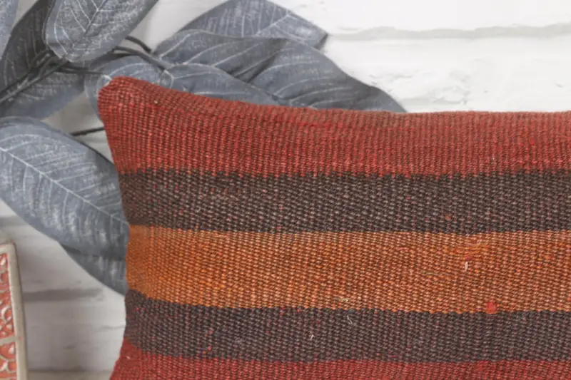 Pillow Cover, Pillow for Sofa, Personalized Gift Pillow Pillow Sham, 8x16 Brown Pillow, Ikat Pillow, Kilim Pillow, Turkish Pillow, Ikat Cushion - 2