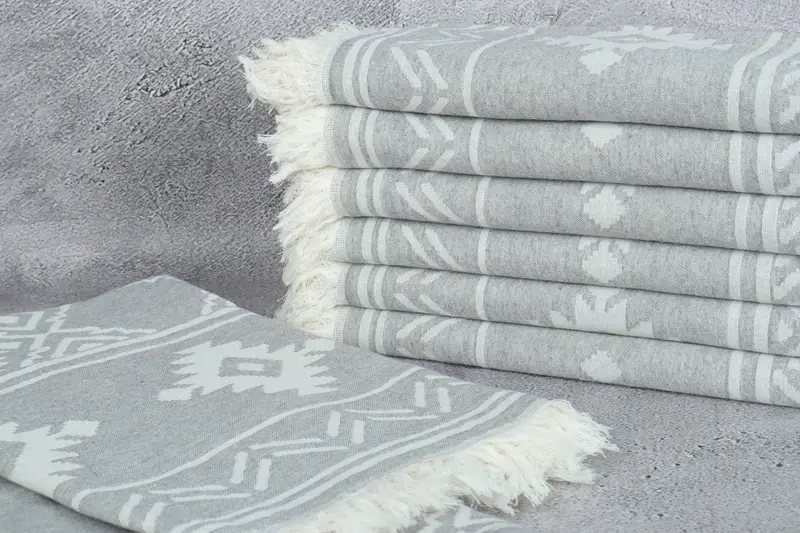 Baby Boy Gift, Custom Wedding Gifts, Bridesmaid Gift Towel, 74x40 Cotton Geometric Towel, Organic cotton peshtemal for spa and beach, Cotton towel - 3
