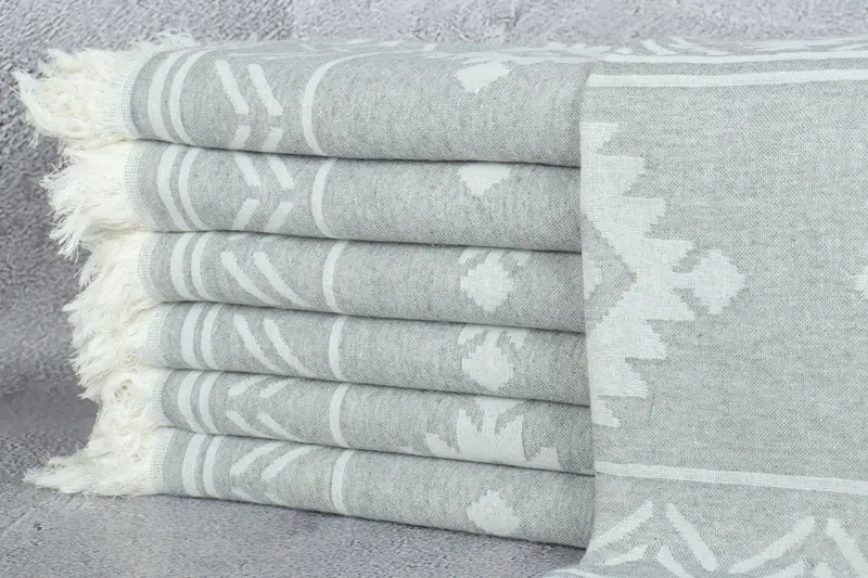 Baby Boy Gift, Custom Wedding Gifts, Bridesmaid Gift Towel, 74x40 Cotton Geometric Towel, Organic cotton peshtemal for spa and beach, Cotton towel - 2