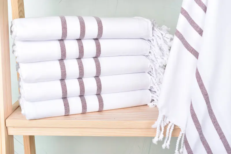Baumwolltuch, handgefertigtes Geschenk, personalisiertes Handtuchgeschenk, Bulk -Bestellhandtuch, 70x40 Baumwollstreifentuch, Strandtuch, Peshtemal -Handtuch, bestes Hochzeitsgeschenk - 1