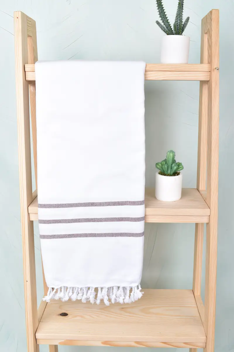 Baumwolltuch, handgefertigtes Geschenk, personalisiertes Handtuchgeschenk, Bulk -Bestellhandtuch, 70x40 Baumwollstreifentuch, Strandtuch, Peshtemal -Handtuch, bestes Hochzeitsgeschenk - 8