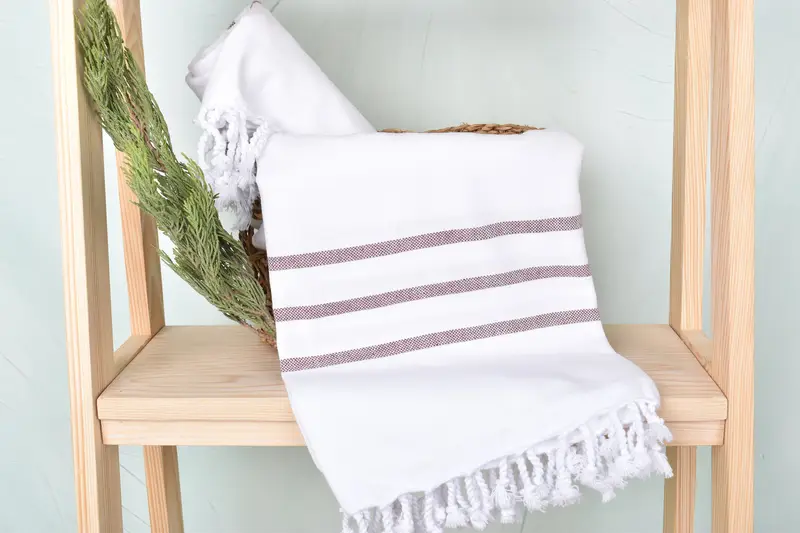 Baumwolltuch, handgefertigtes Geschenk, personalisiertes Handtuchgeschenk, Bulk -Bestellhandtuch, 70x40 Baumwollstreifentuch, Strandtuch, Peshtemal -Handtuch, bestes Hochzeitsgeschenk - 4
