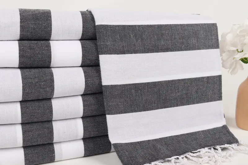 Quick-dry peshtemal, Personalized Home Gift Wedding, Bachelor Party Favors, Beach Towel Bulk, Organic Turkish towel, 70x40 Cotton Striped Towel - 2
