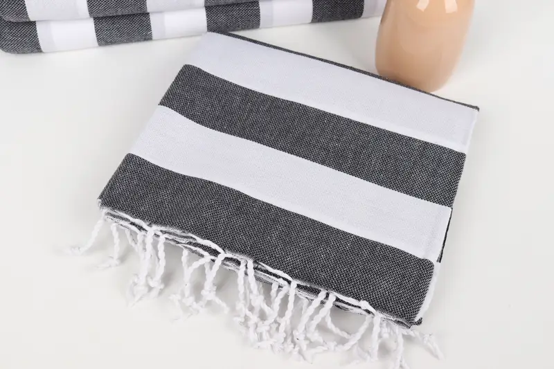 Quick-dry peshtemal, Personalized Home Gift Wedding, Bachelor Party Favors, Beach Towel Bulk, Organic Turkish towel, 70x40 Cotton Striped Towel - 5
