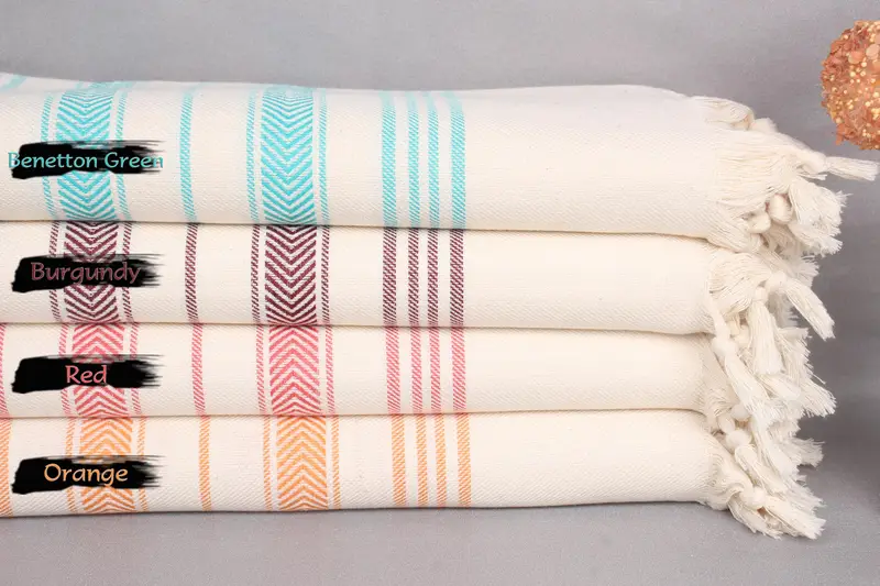Best Beach Towel, Halloween Gifts, 70x40 Cotton Striped Towel, Guest Towel, Monogrammed Beach Towel, Custom Beach Towels, Peshtemal Towel - 1