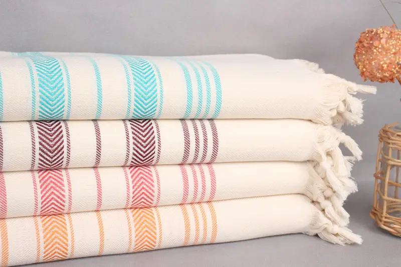 Best Beach Towel, Halloween Gifts, 70x40 Cotton Striped Towel, Guest Towel, Monogrammed Beach Towel, Custom Beach Towels, Peshtemal Towel - 2