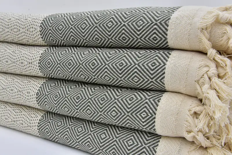 Wedding Favors, Turkish Bedspread, Throw Blanket Couch, Personalized Wedding Gift, 104x80 Cotton Diamond Towel, Personalized Blanket - 3