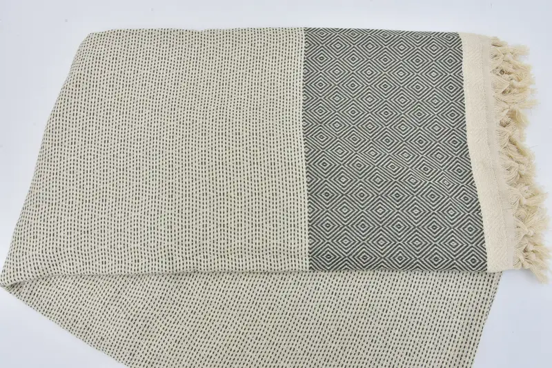 Wedding Favors, Turkish Bedspread, Throw Blanket Couch, Personalized Wedding Gift, 104x80 Cotton Diamond Towel, Personalized Blanket - 5