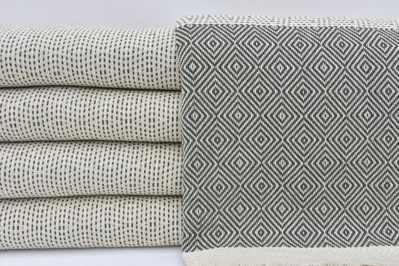 Wedding Favors, Turkish Bedspread, Throw Blanket Couch, Personalized Wedding Gift, 104x80 Cotton Diamond Towel, Personalized Blanket - 1
