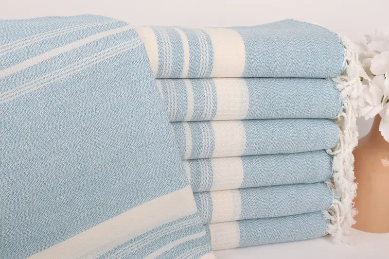 Turquoise Cotton Towel Personalized Monogram, 38x60 Inches