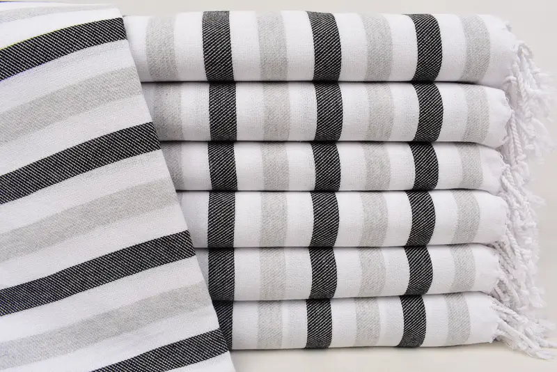 Lightweight Turkish towel, 70x40 Cotton Striped Towel, Bridal Shower Favors, Custom Towel, Beach Theme Wedding Gift, Christmas Gift, Holiday Towel