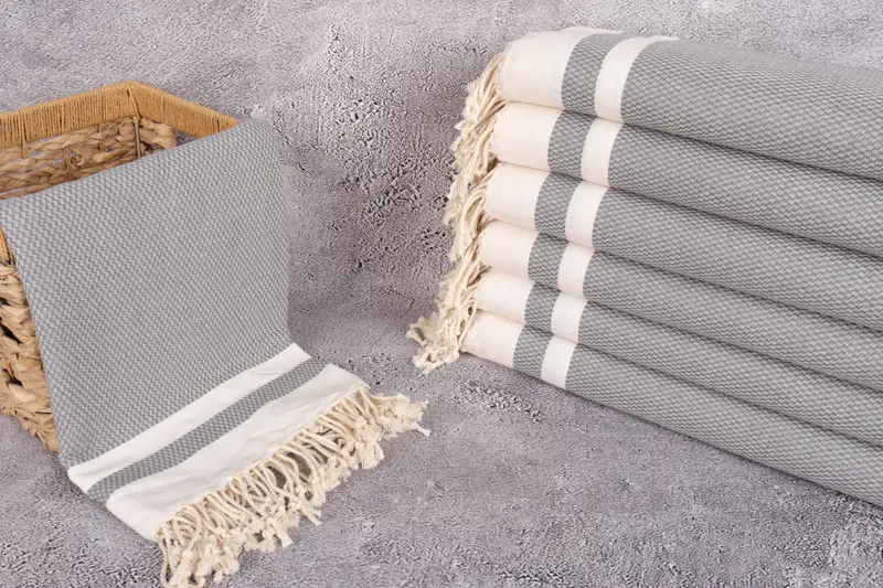 Custom Gifts, Lightweight towel, Turkish beach towel, Oversized Beach Towel, 70x40 Cotton Striped Towel, Turkish Towel Beach, Organic Beach Towel - 3