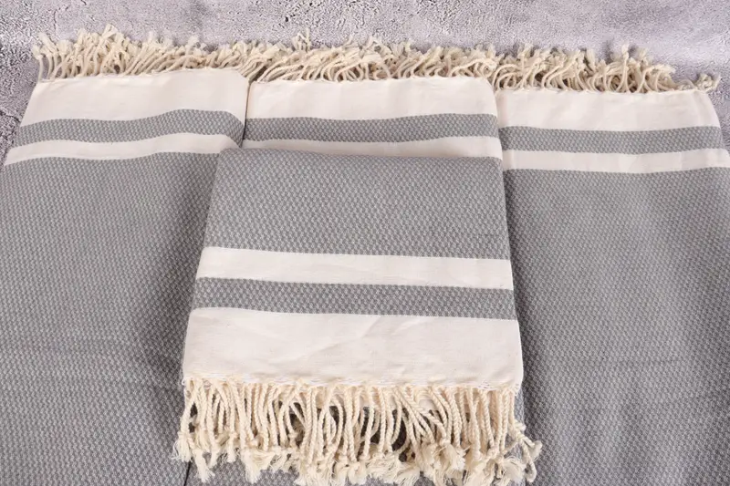 Custom Gifts, Lightweight towel, Turkish beach towel, Oversized Beach Towel, 70x40 Cotton Striped Towel, Turkish Towel Beach, Organic Beach Towel - 4