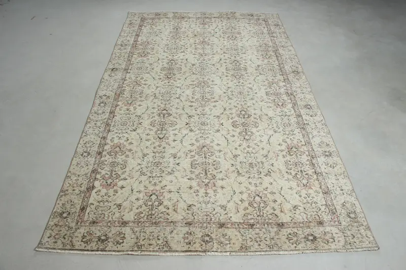 Elegant Beige Ombré Rug, 4,9x8,4 ft Chic Living Space