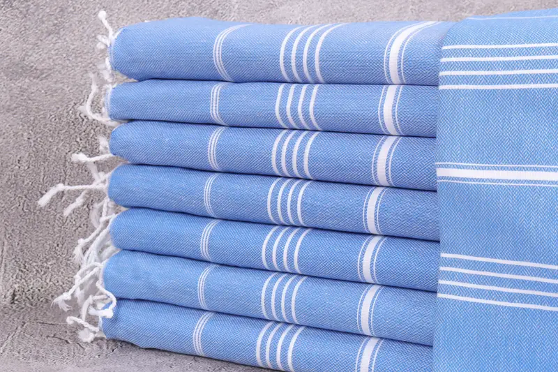 Organik Plaj Havlusu Çizgili Bej, 40x71 İnç Bekarlığa Veda Hediyesi