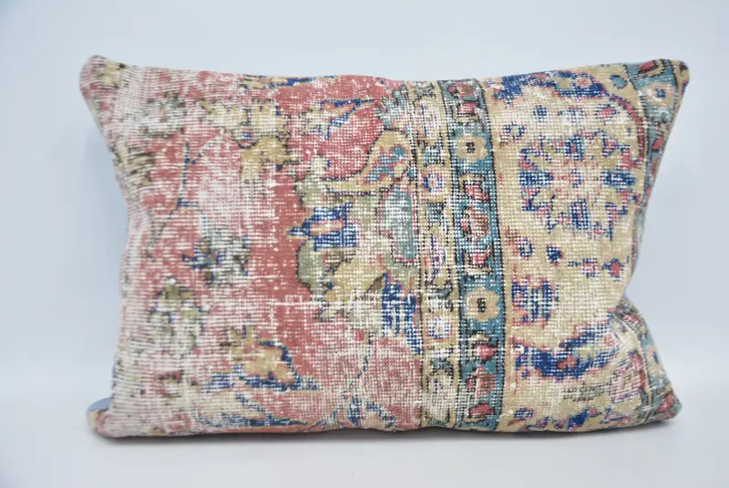 Vintage Kilim Throw Pillow, Comfy Throw Pillow Case, Pillow, 20x28 Beige Pillow, Vintage Pillow, Home Decor Pillow, Turkish Rugs Cushion - 1