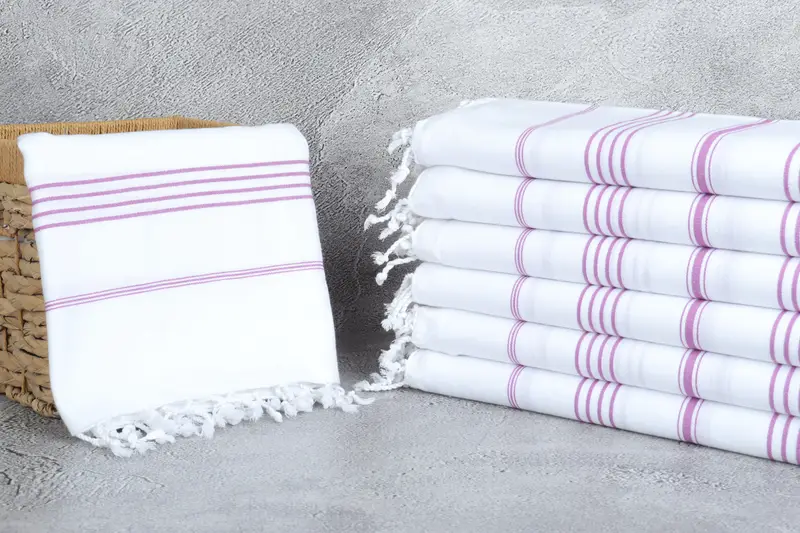 Beach Towel Bulk, Eco-friendly Turkish peshtemal towel, 70x40 Cotton Striped Towel, Custom Towel, Baby Boy Gift, Wedding Favors, Unique Wedding Gift - 3