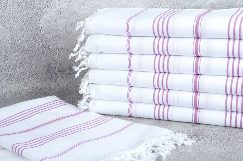 Beach Towel Bulk, Eco-friendly Turkish peshtemal towel, 70x40 Cotton Striped Towel, Custom Towel, Baby Boy Gift, Wedding Favors, Unique Wedding Gift - 2