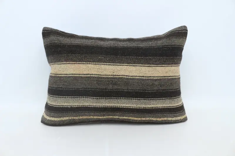 Cushion Cover, Custom Cushion Case, 20x28 Brown Cushion Cover, Car Pillow Case, Antique Pillows, Turkish Kilim Pillow, Gift Pillow - 1