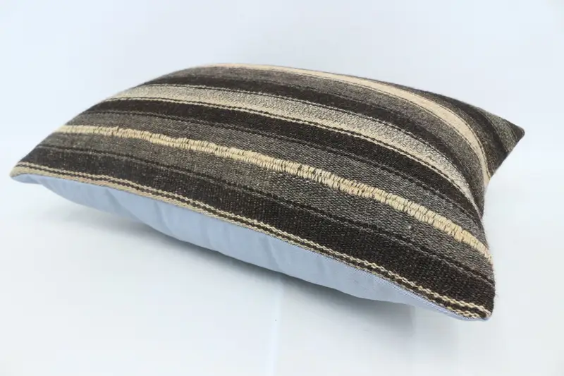 Cushion Cover, Custom Cushion Case, 20x28 Brown Cushion Cover, Car Pillow Case, Antique Pillows, Turkish Kilim Pillow, Gift Pillow - 6