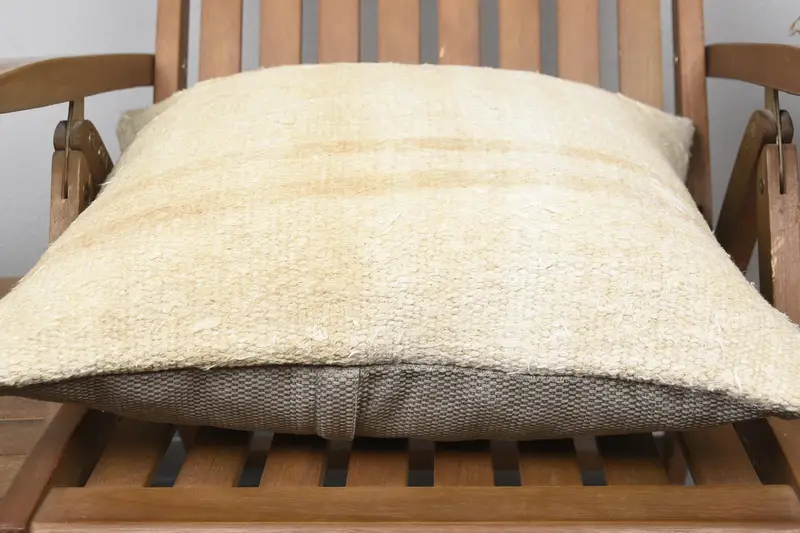 Kilim Cushion Sham, Cushion, Pastel Pillow Sham, Vintage Kilim Throw Pillow, Office Chair Cushion, 20x20 Beige Cushion Cover, Boho Pillow Sham Cover - 5