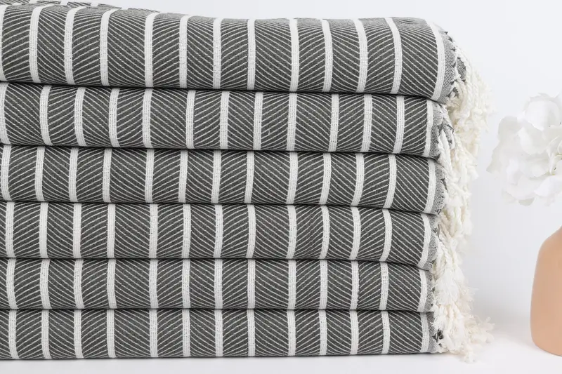 Custom Towel, Yoga Towel, 70x40 Bamboo Herringbone Towel, Luxury towel, Authentic Turkish hammam peshtemal, Valentines Gift, Lightweight towel - 3