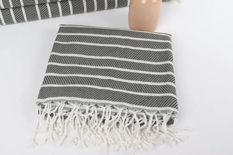 Custom Towel, Yoga Towel, 70x40 Bamboo Herringbone Towel, Luxury towel, Authentic Turkish hammam peshtemal, Valentines Gift, Lightweight towel - 5