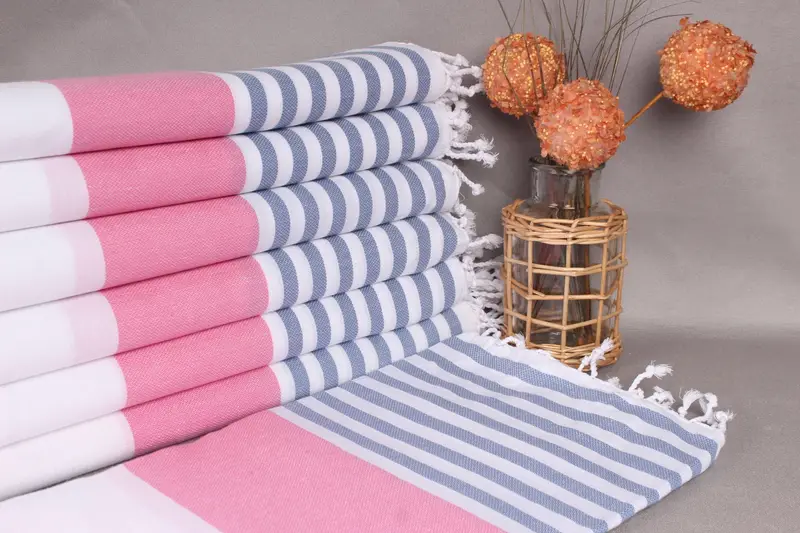Custom Beach Towel, Monogrammed Beach Towel, Customized Towels, 70x40 Cotton Striped Towel, Personalized Beach Towel, Girl Trip Party Favor - 1