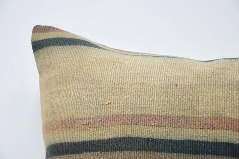 Kilim Cushion Sham, 32x32 Beige Pillow Case, Pillow Cover, Antique Pillows, Ethnic Cushion Cover, Vintage Kilim Throw Pillow - 2