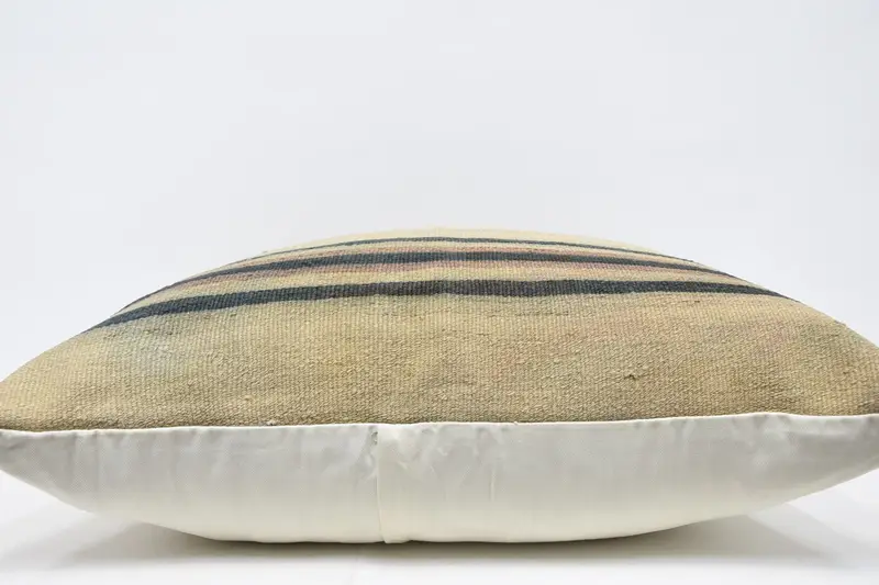Kilim Cushion Sham, 32x32 Beige Pillow Case, Pillow Cover, Antique Pillows, Ethnic Cushion Cover, Vintage Kilim Throw Pillow - 4