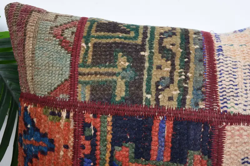 Traditional Pillow Cover, Pillow for Couch, Interior Designer Pillow, Pillow, 16x16 Blue Cushion Cover, Handmade Kilim Cushion - 2