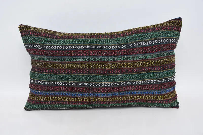 12x20 inch Throw Gift Pillow Sham, TexturedGreen Southwestern Pillow - 1