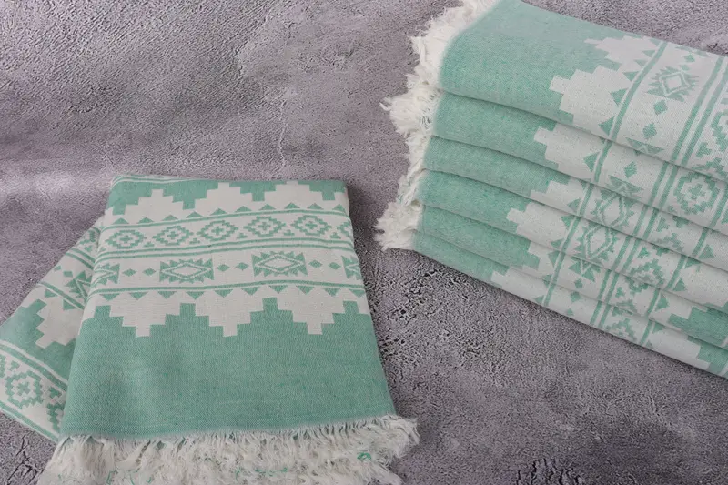86x56 Cotton Kilim Towel, Valentine Day Gift For Her, King Size Bedspread, Wedding Favors, Personalized Gifts, Monogram Blanket, Shower Curtain - 2