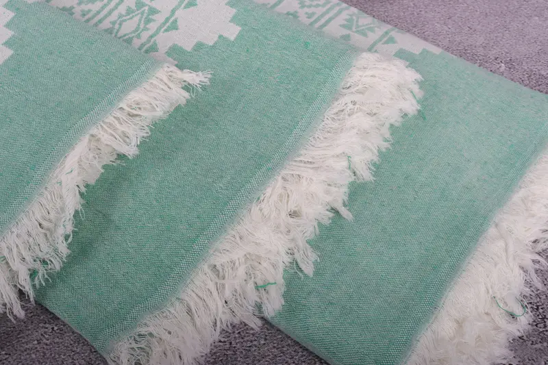 86x56 Cotton Kilim Towel, Valentine Day Gift For Her, King Size Bedspread, Wedding Favors, Personalized Gifts, Monogram Blanket, Shower Curtain - 5