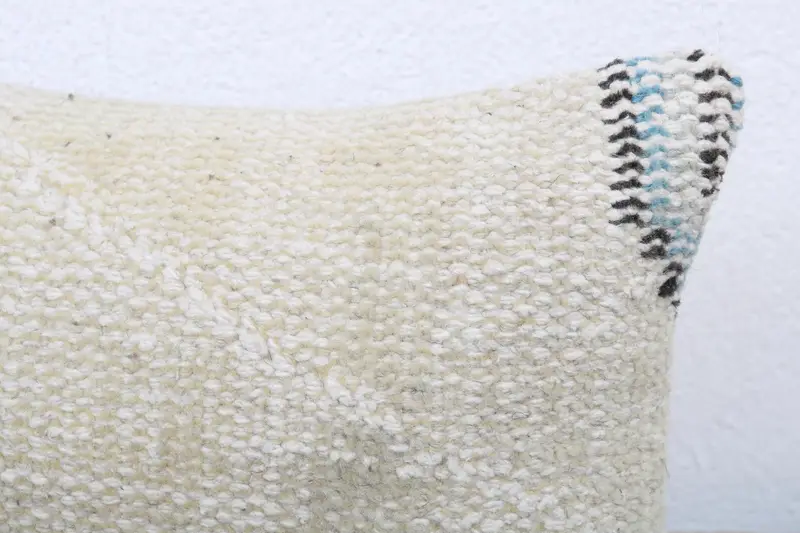 Antique Pillows, Pillow Sham, Comfy Throw Pillow Sham, Ikat Cushion Case, Interior Designer Pillow, 8x16 Beige Pillow Cover, Vintage Kilim Pillow - 5