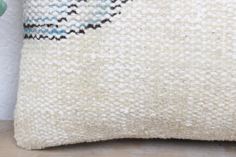 Antique Pillows, Pillow Sham, Comfy Throw Pillow Sham, Ikat Cushion Case, Interior Designer Pillow, 8x16 Beige Pillow Cover, Vintage Kilim Pillow - 3