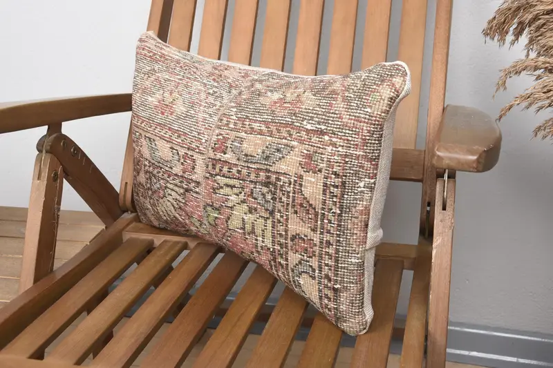 Christmas Pillow Case, Pillow Cover, Gift Pillow, Antique Pillows, Outdoor Patio Cushion, 12x20 Brown Cushion, Pillow for Couch - 3