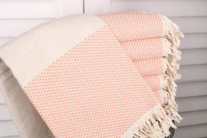 Personalized Bridesmaid Gift Orange Cotton Towel 40x71 Inches