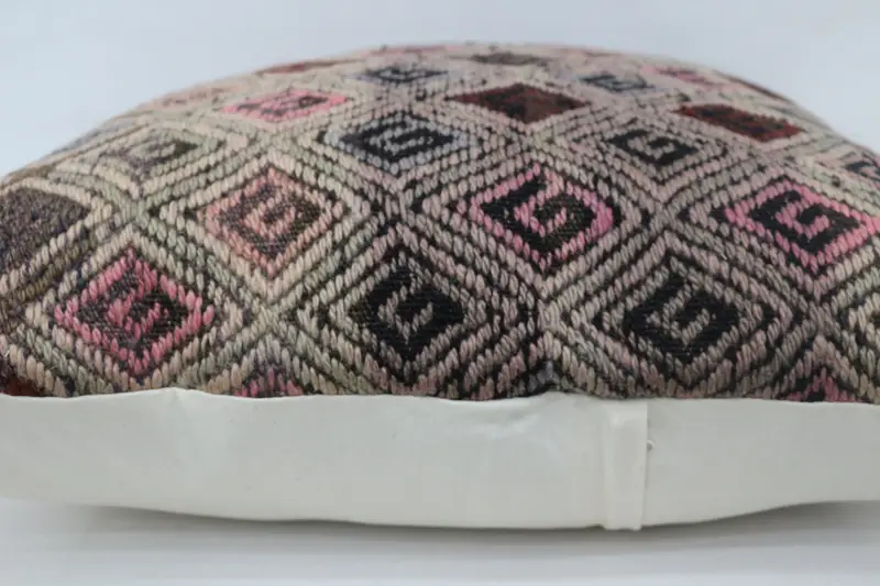 Pastel Cushion, 28x28 Beige Pillow Sham, Interior Designer Pillow, Kilim Pillow Cover, Vintage Kilim Pillow, Decorative Cushion, Cushion - 6