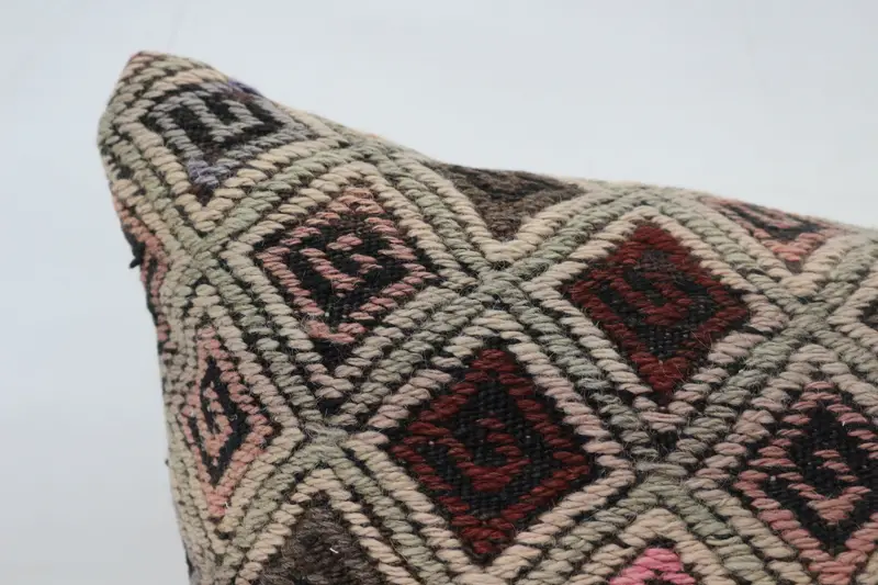 Pastel Cushion, 28x28 Beige Pillow Sham, Interior Designer Pillow, Kilim Pillow Cover, Vintage Kilim Pillow, Decorative Cushion, Cushion - 2