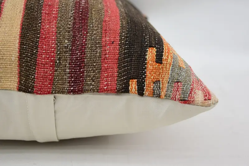 Decorative Pillow, Handmade Kilim Cushion, Pillow for Sofa, Couch Pillow Cover, Pillow Sham, Car Cushion, 16x24 Brown Pillow, Kilim Pillow Cover - 5