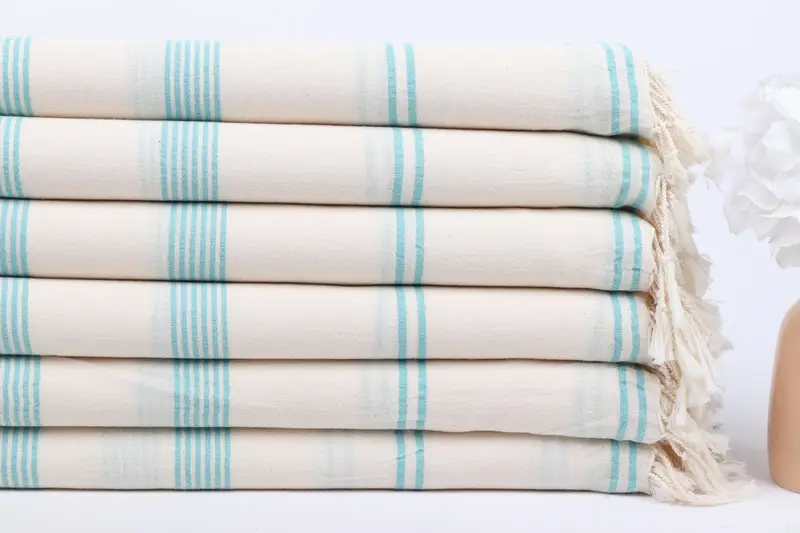 Memorial Gift, Bachelorette Party Gifts, Travel Towel, Quick-dry peshtemal, Family Gift Basket, Bridesmaid Gifts, 70x36 Cotton Striped Towel - 3